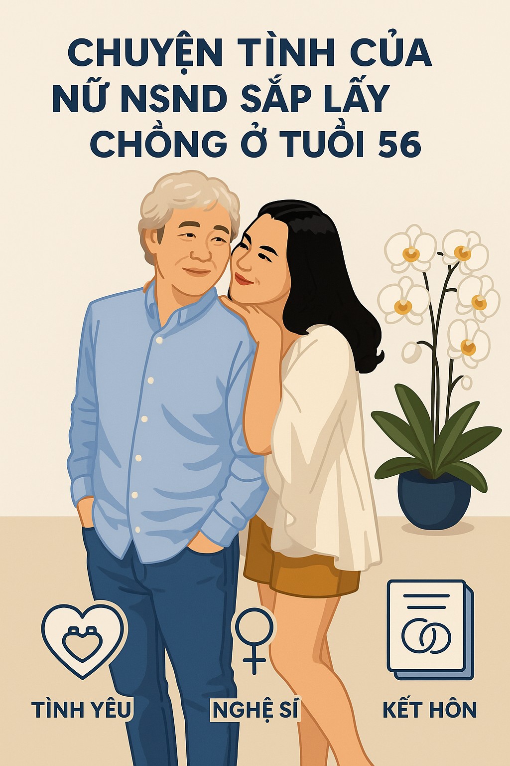 Chuyện tình của nữ NSND sắp lấy chồng ở tuổi 56 - Ảnh 1. Chuyện tình của nữ NSND sắp lấy chồng ở tuổi 56 - Ảnh 1.
