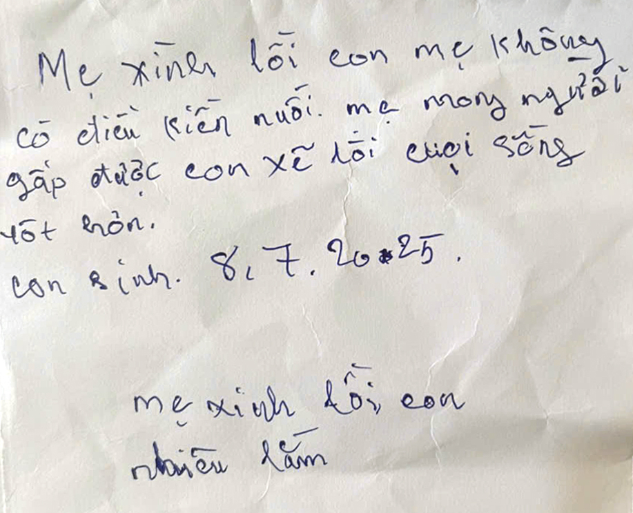 Người mẹ bỏ rơi bé trai trong rừng cao su Đồng Nai với lời xin lỗi cảm động - Ảnh 1.