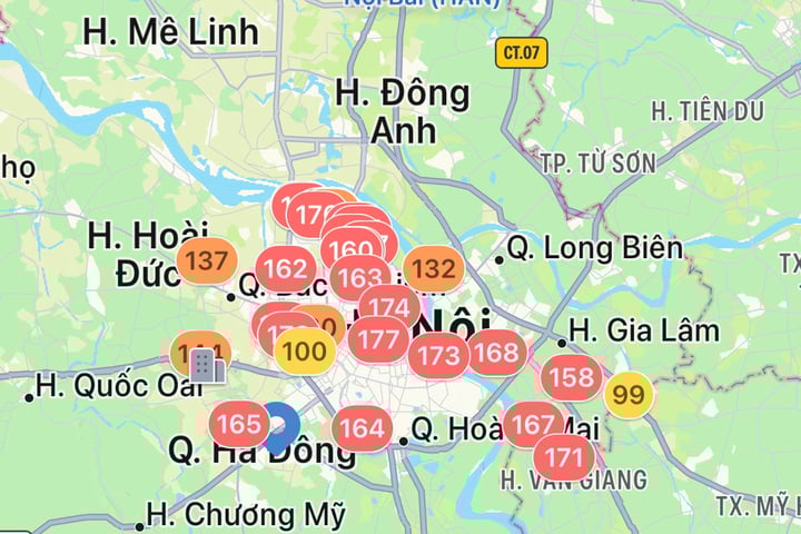 H&agrave; Nội đứng thứ 2 thế giới về &ocirc; nhiễm kh&ocirc;ng kh&iacute; , t&igrave;nh h&igrave;nh b&aacute;o động ng&agrave;y 14 / 7 - Ảnh 2.