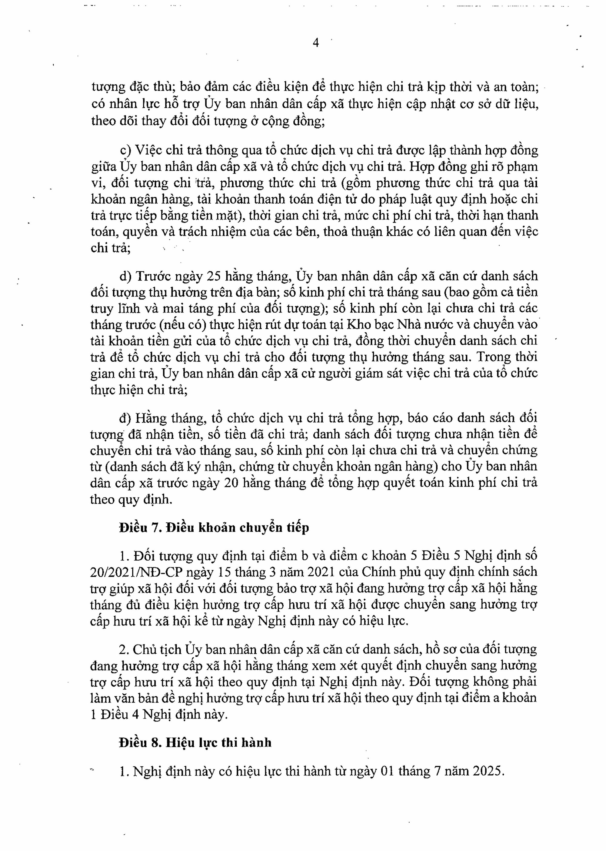 TOÀN VĂN: Nghị định 176/2025/NĐ-CP về trợ cấp hưu trí xã hội- Ảnh 5.