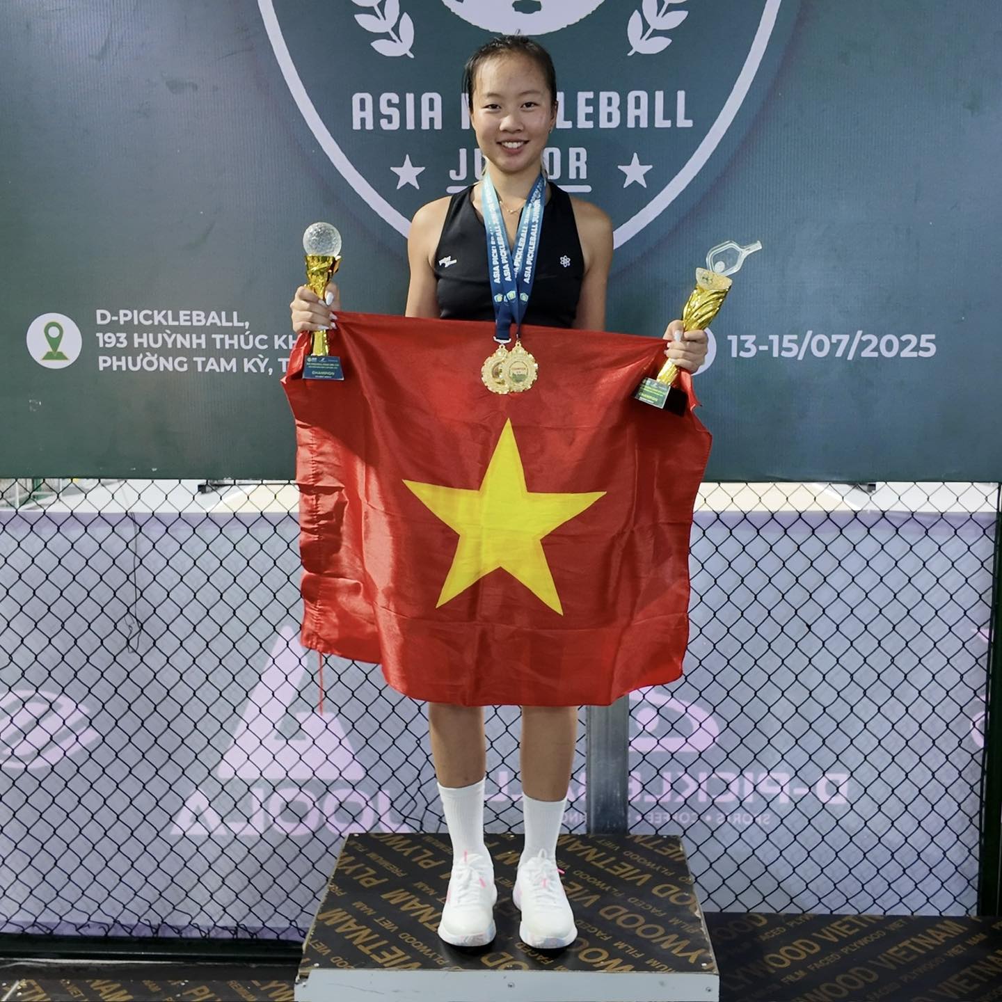 Pickleball Việt Nam "out tr&igrave;nh", đại thắng tại giải ch&acirc;u &Aacute;: L&ecirc; Xu&acirc;n Đức v&agrave; Sophia Phương Anh gi&agrave;nh c&uacute; đ&uacute;p HCV - Ảnh 4.