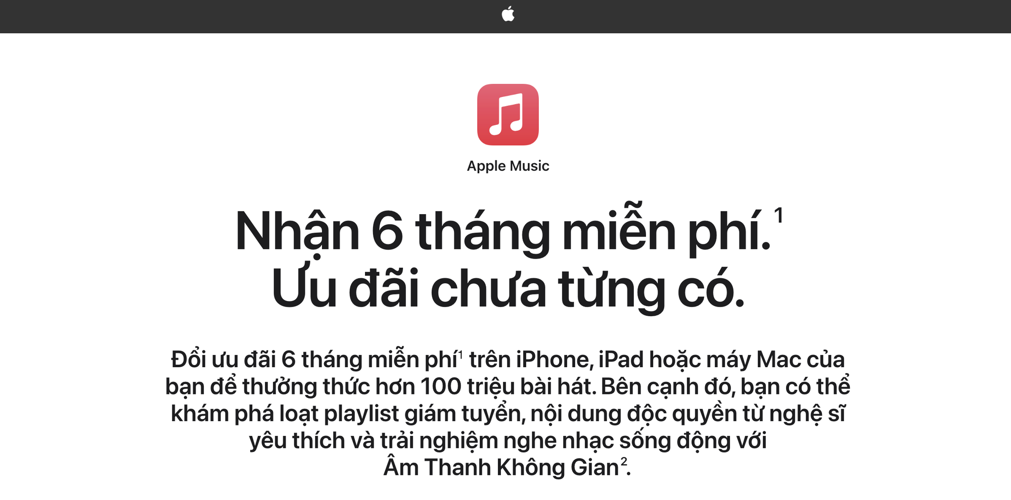 Apple bất ngờ tặng 6 tháng Apple Music miễn phí cho người dùng Việt- Ảnh 1.