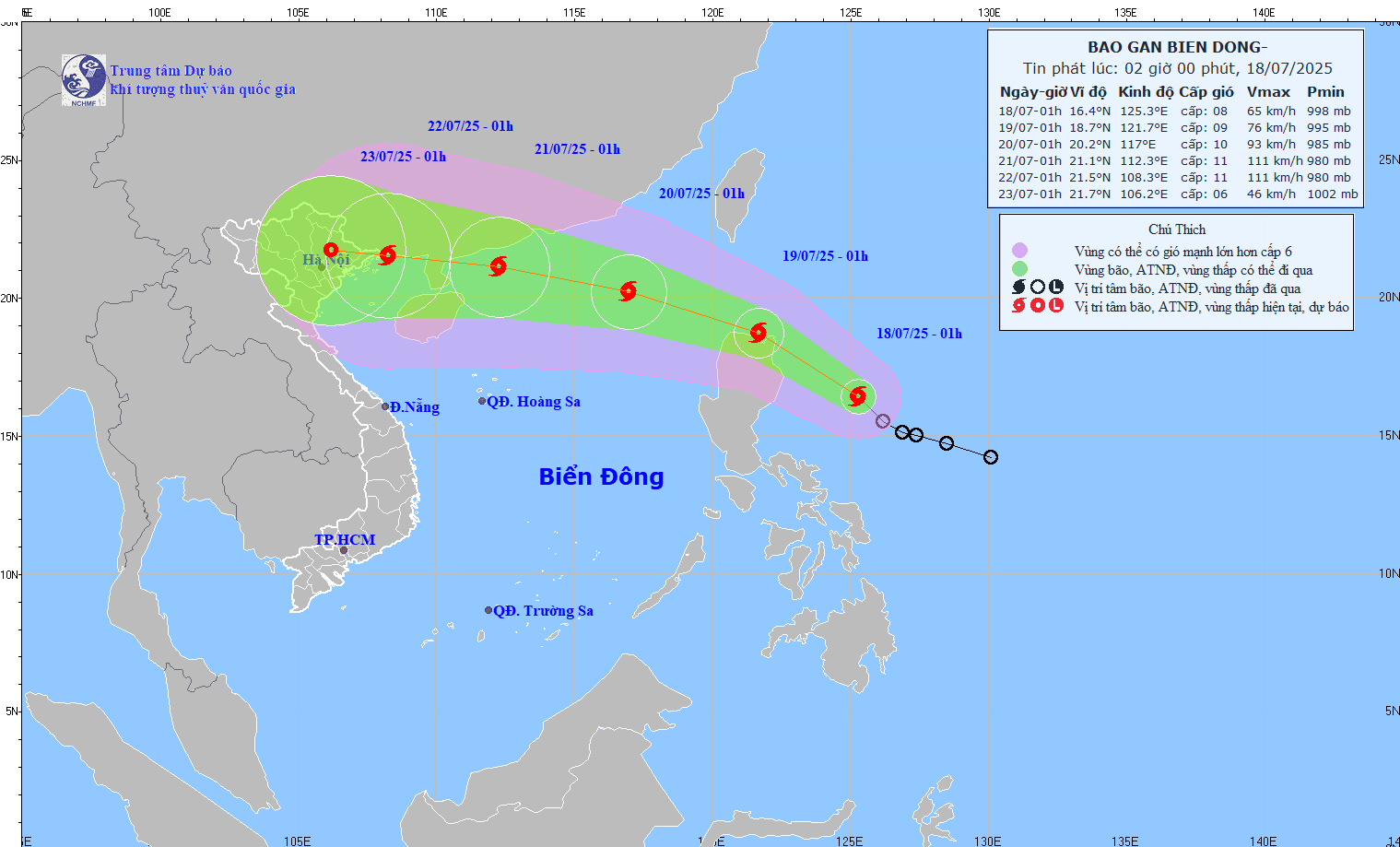 Bão WIPHA khả năng đổ bộ nước ta, Bắc Bộ có thể hứng mưa lớn suốt 1 tuần - Ảnh 1.