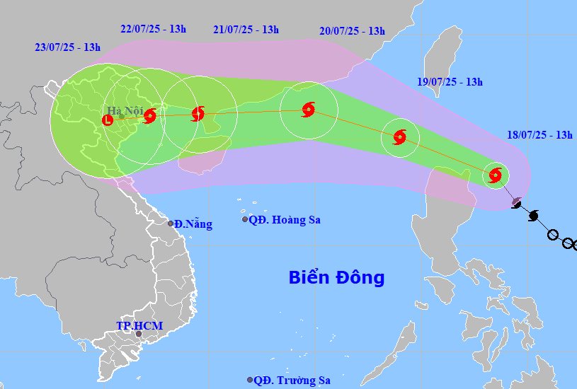 Dự báo cơn bão Wipha và đường đi giống siêu bão Yagi năm 2024 - Ảnh 1.