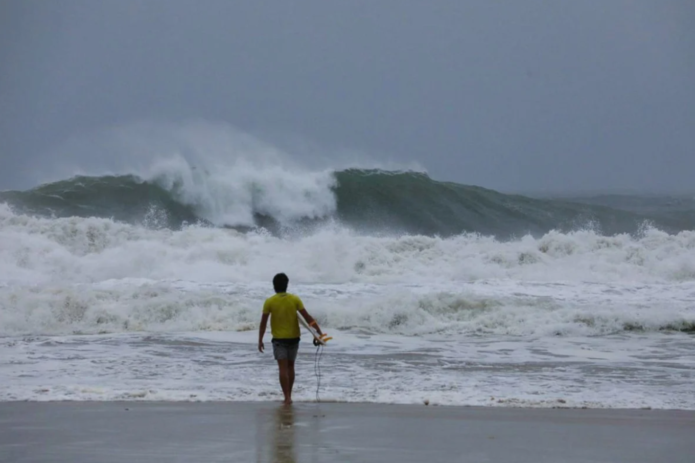 Huấn luyện viên bị chỉ trích dữ dội vì lướt sóng giữa bão Wipha- Ảnh 1.