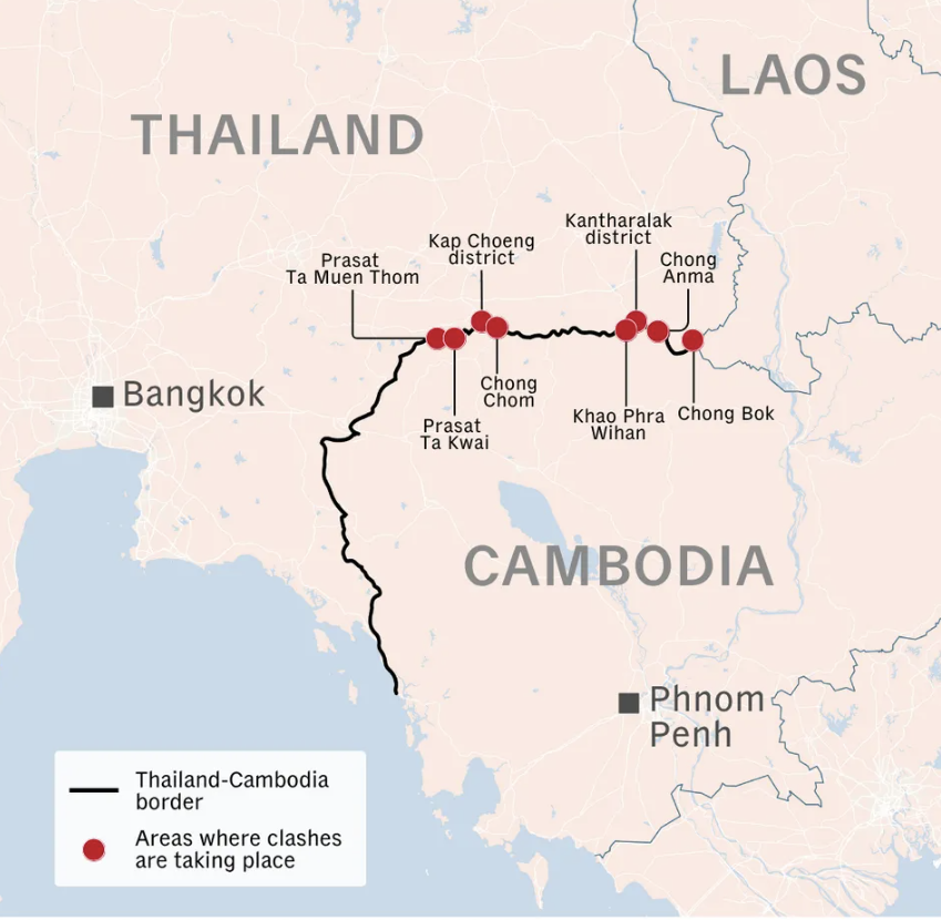 Những diễn biến mới nhất trong xung đột bi&ecirc;n giới Campuchia - Th&aacute;i Lan- Ảnh 1.