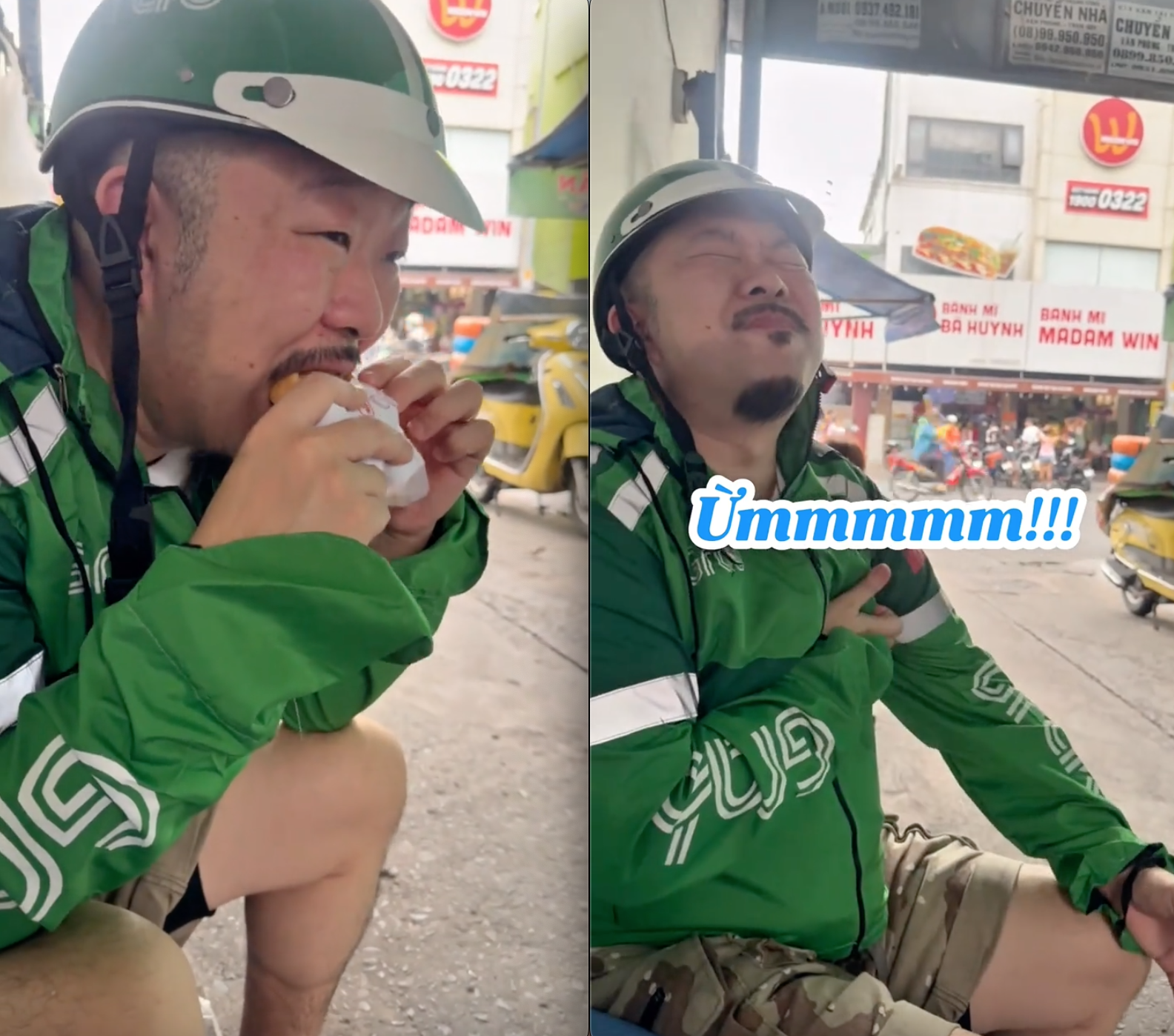 Khách Nhật cải trang mua bánh mì ở TP. HCM khiến dân mạng cười vỡ bụng - Ảnh 3.