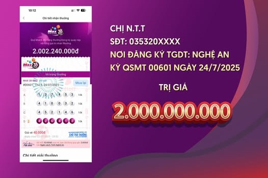 Từ 2.000 đồng nhàu nát, "đại lộc" tiền tỷ Vietlott gọi tên người phụ nữ Nghệ An, dãy số sêri làm nên tất cả! - Ảnh 1.