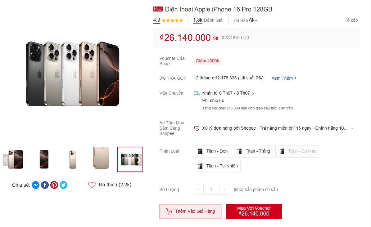 Nhiều mẫu iPhone giảm giá sập sàn , có mẫu chỉ còn nửa giá tại Shopee - Ảnh 2. Nhiều mẫu iPhone giảm giá sập sàn , có mẫu chỉ còn nửa giá tại Shopee - Ảnh 2.