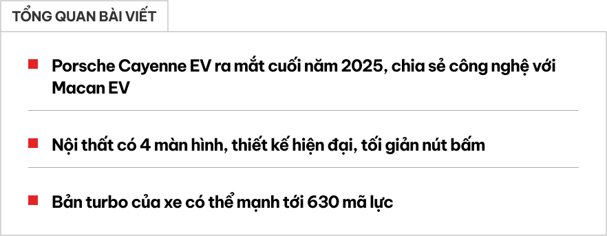 Porsche Cayenne lộ nội thất mới: Thiết kế lột xác với 4 màn hình khủng, bỏ gần hết nút bấm - Ảnh 1.