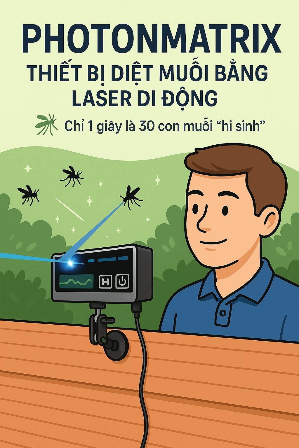Chiếc Máy Này Diệt Muỗi Bằng Laser: 'Hạ' Liền Một Phát 30 Con / Giây, Giá 13 Triệu Đồng- Ảnh 1. Chiếc Máy Này Diệt Muỗi Bằng Laser: 'Hạ' Liền Một Phát 30 Con / Giây, Giá 13 Triệu Đồng- Ảnh 1.