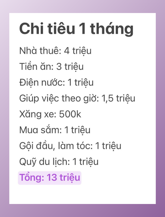 Không bỏ gội đầu và thuê giúp việc, cô gái Hà Nội lương 13 triệu, tiết kiệm 0 đồng: Nghèo mà thảnh thơi?- Ảnh 1.