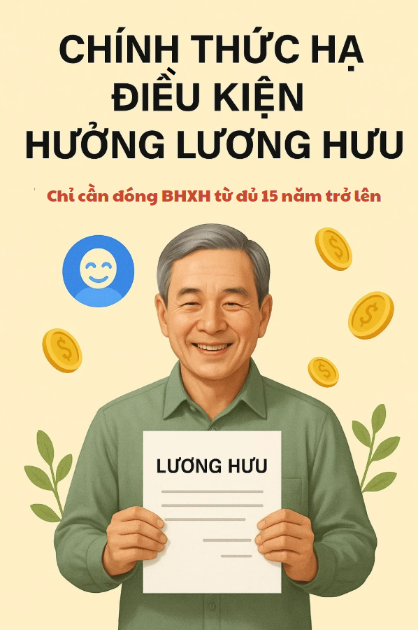 Chính thức hạ điều kiện hưởng lương hưu từ nay, hàng triệu lao động đón tin vui - Ảnh 1.