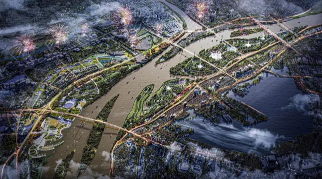 Siêu dự án 7.800 ha, trải dài 40km ở Hà Nội: Sẽ kiến tạo nên một "kỳ tích sông Hồng" ở châu Á? - Ảnh 1.