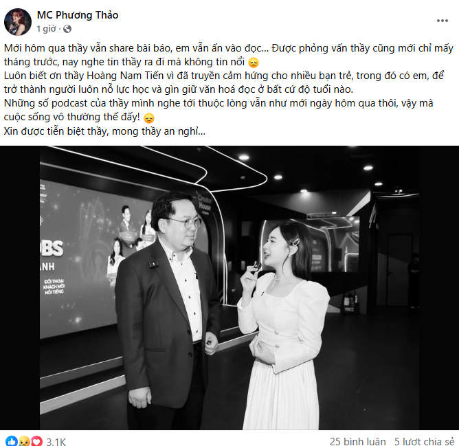 Ai cũng bàng hoàng, rất nhiều sếp lớn, nghệ sĩ, người hâm mộ tiếc thương ông Hoàng Nam Tiến: “Hẹn anh ở 1 kiếp khác…”- Ảnh 5. Ai cũng bàng hoàng, rất nhiều sếp lớn, nghệ sĩ, người hâm mộ tiếc thương ông Hoàng Nam Tiến: “Hẹn anh ở 1 kiếp khác…”- Ảnh 5.