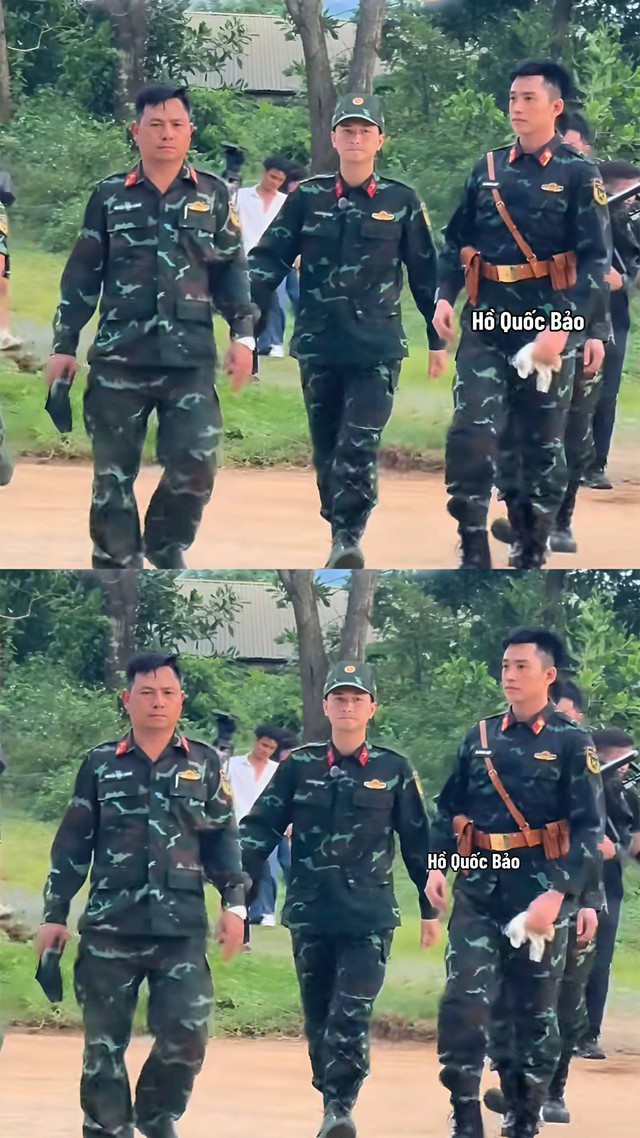 Thượng uý Lê Hoàng Hiệp bất ngờ xuất hiện bên cạnh dàn sao, khiến top 1 trai đẹp Huỳnh Anh - Bình An