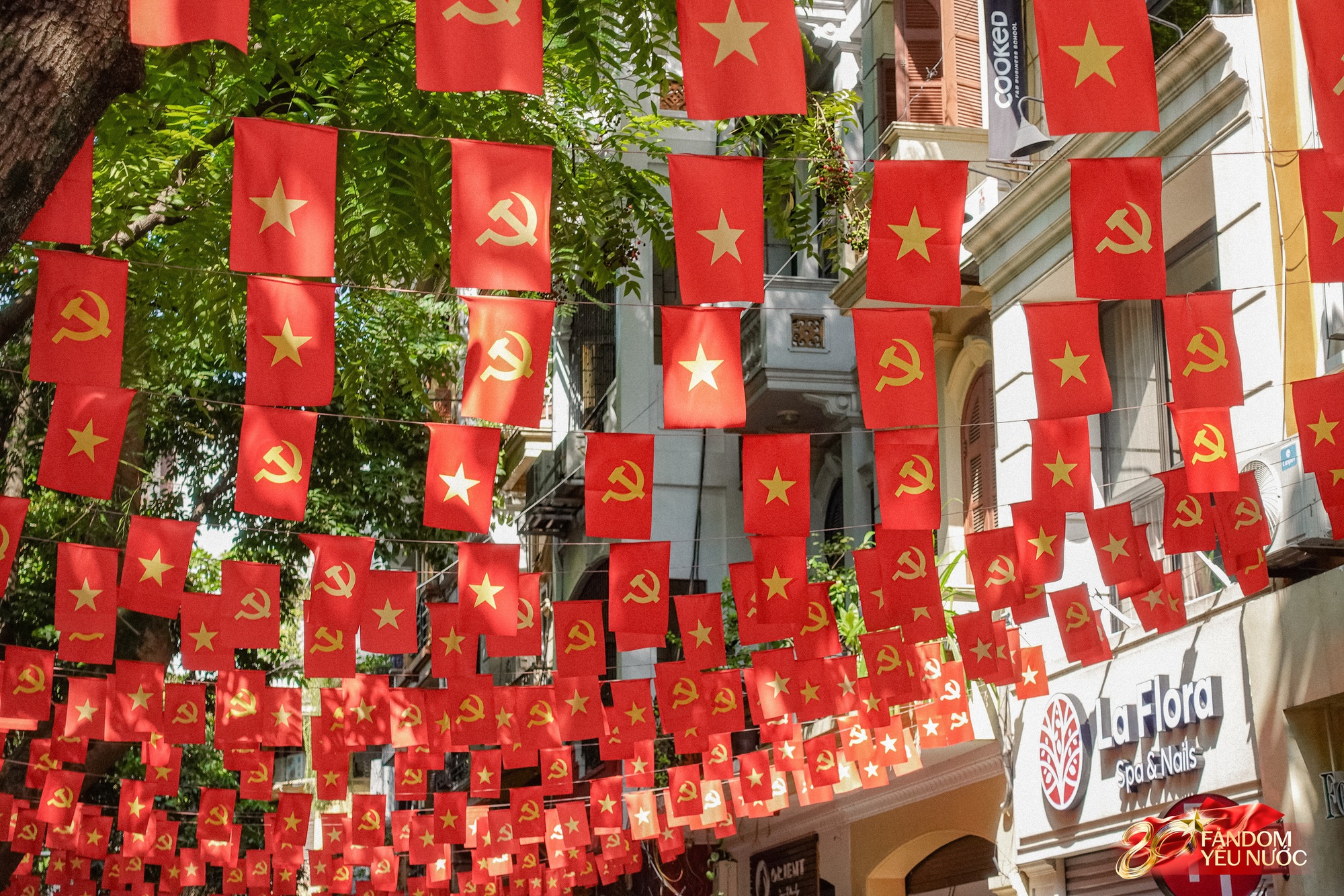 Kh&aacute;ch nước ngo&agrave;i th&iacute;ch th&uacute; chụp ảnh dưới bầu trời cờ hoa H&agrave; Nội, phố phường rộn r&agrave;ng trước thềm 2/9- Ảnh 4.