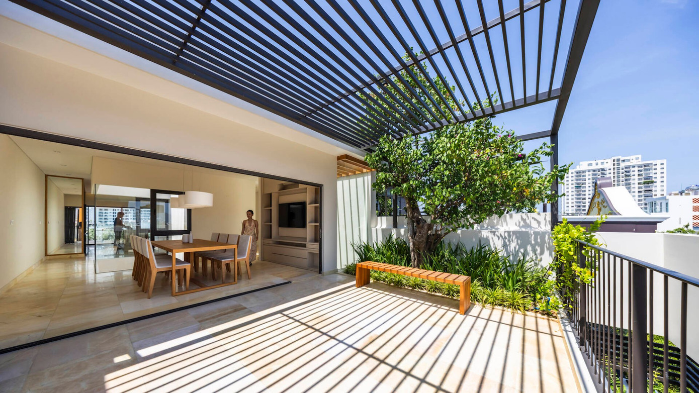 Thiết kế nh&agrave; 5 tầng t&iacute;ch hợp kh&ocirc;ng gian sống v&agrave; kinh doanh tại Nha Trang - Ảnh 7.