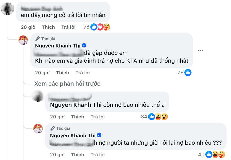 Xôn xao chuyện Khánh Thi đòi nợ học trò cũ trên MXH, người bênh kẻ chê- Ảnh 3. Xôn xao chuyện Khánh Thi đòi nợ học trò cũ trên MXH, người bênh kẻ chê- Ảnh 3.