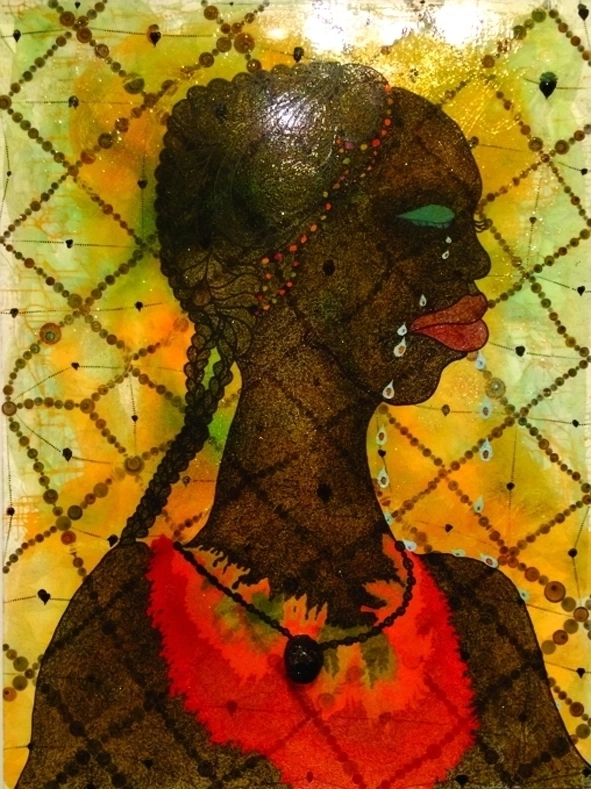 Đặt bức tranh vẽ người phụ nữ khóc huyền thoại vào phòng tối, phát hiện thông điệp bí mật đau lòng- Ảnh 1.