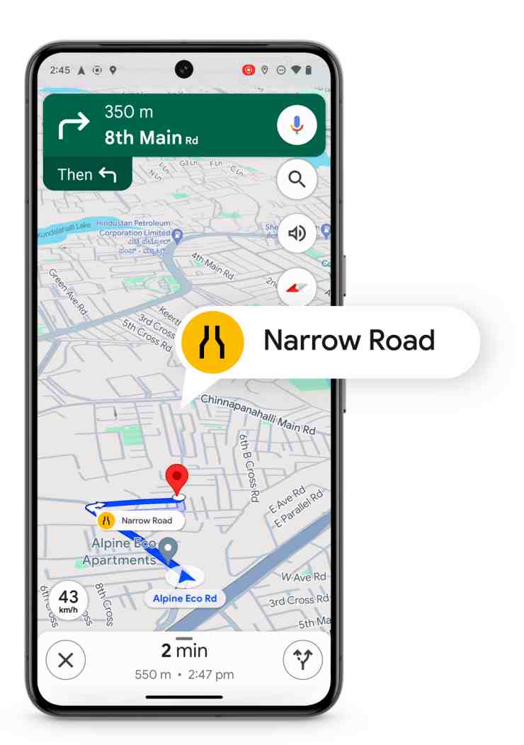 Tính Năng Mới Trên Google Maps Giúp Tài Xế Ô Tô Tránh Đường Hẹp An Toàn Hơn - Ảnh 1. Tính Năng Mới Trên Google Maps Giúp Tài Xế Ô Tô Tránh Đường Hẹp An Toàn Hơn - Ảnh 1.