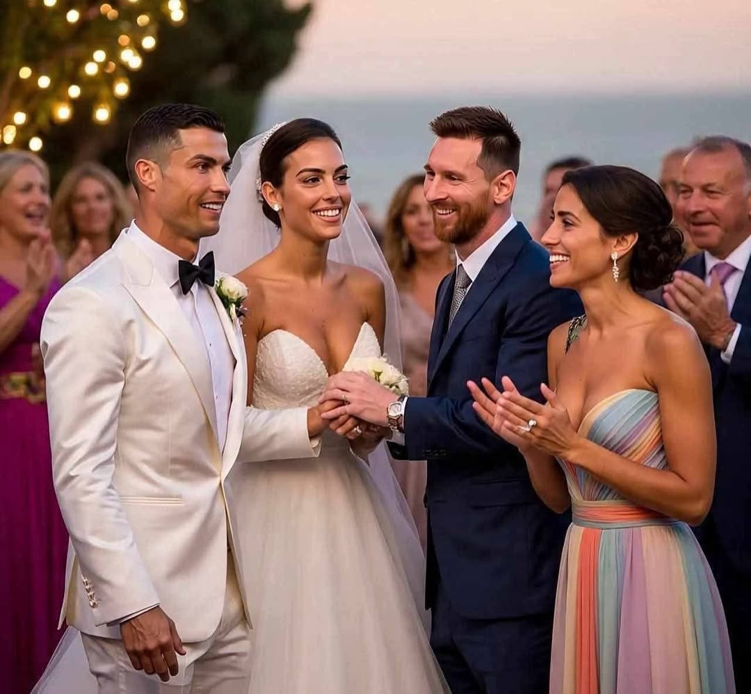 Bên trong đám cưới đắt đỏ nhất thế giới của Ronaldo: Dàn siêu sao hội tụi, Messi có thái độ gì?- Ảnh 1. Bên trong đám cưới đắt đỏ nhất thế giới của Ronaldo: Dàn siêu sao hội tụi, Messi có thái độ gì?- Ảnh 1.