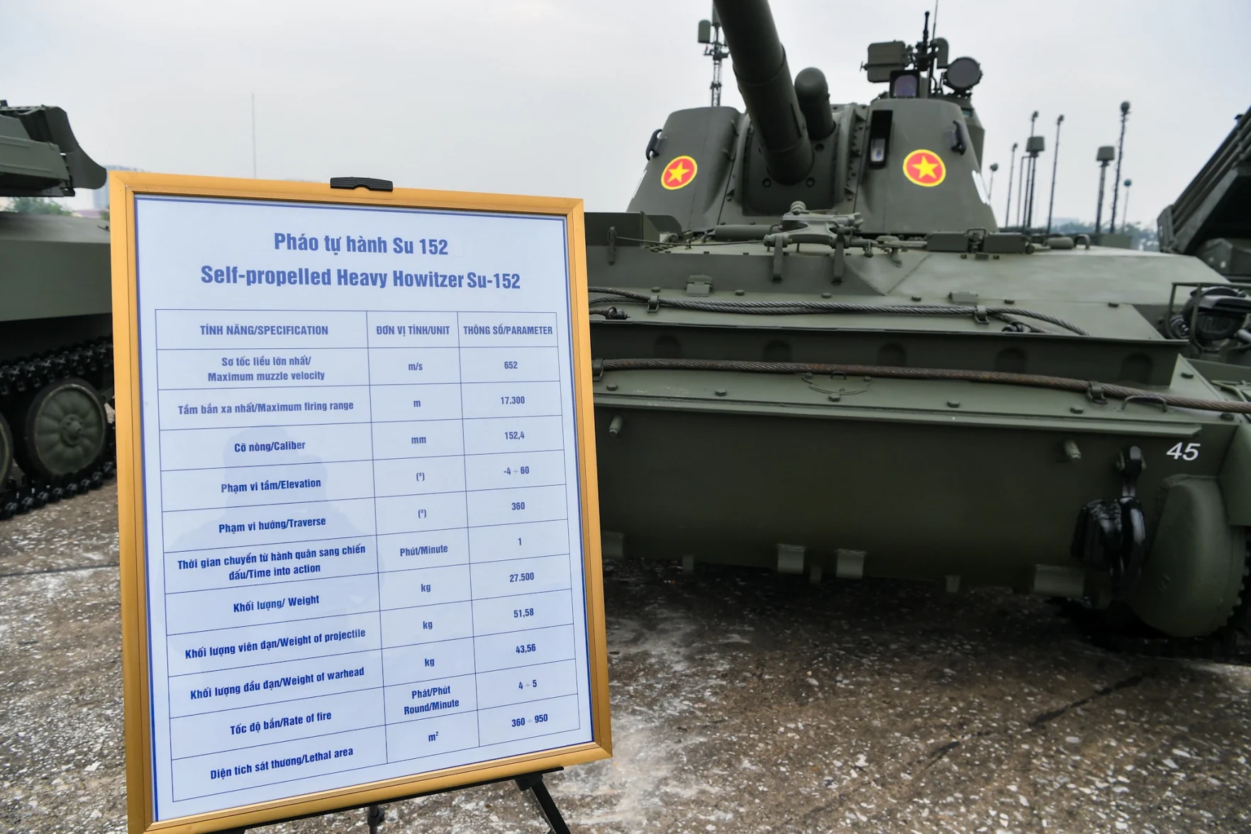 Pháo tự hành SU-122, SU-152 của QĐND diễu binh 2/9: Xoay 360 độ, tầm hoạt động 300 km, đạn pháo nặng 50kg - Ảnh 3.