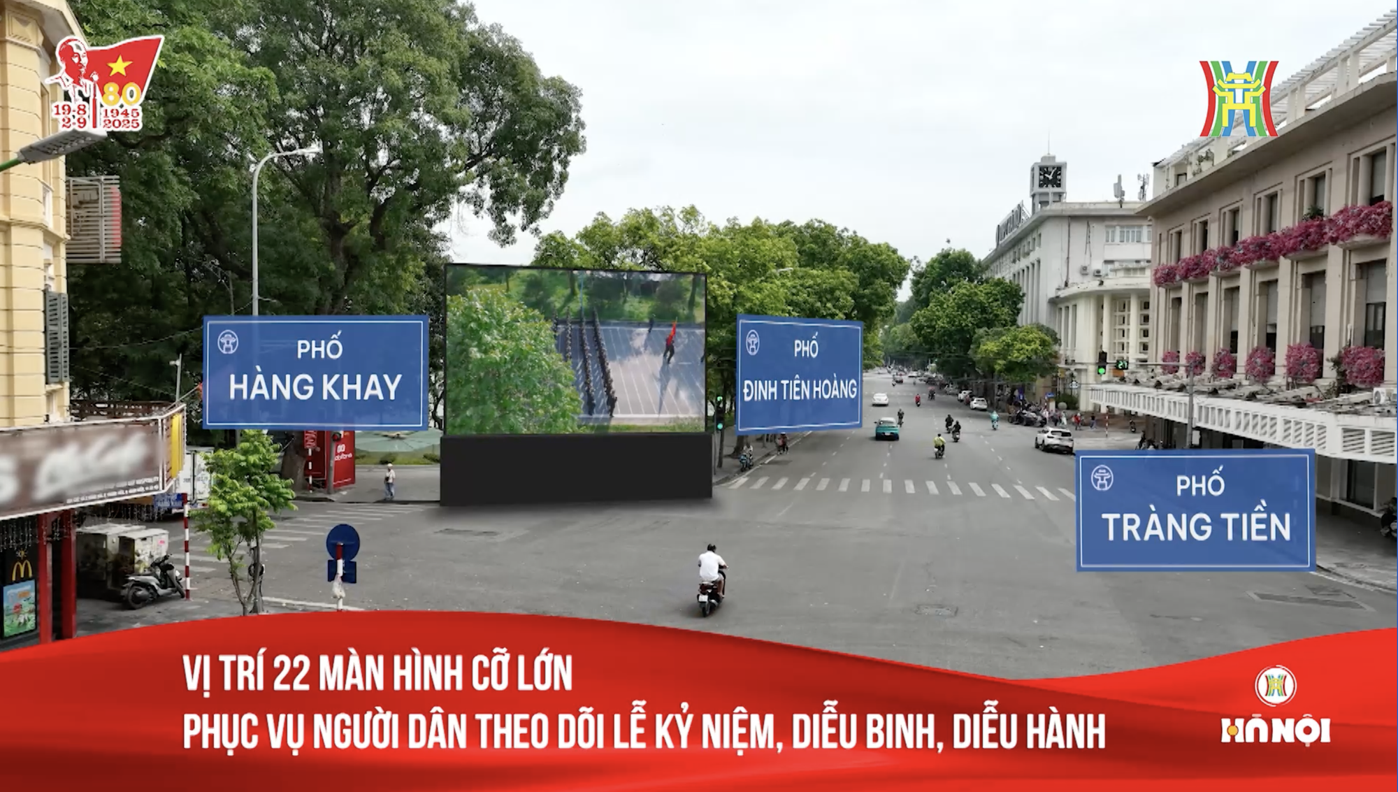 Chi tiết vị trí 22 màn hình LED phục vụ người dân xem trực tiếp Lễ diễu binh, diễu hành  - Ảnh 2.