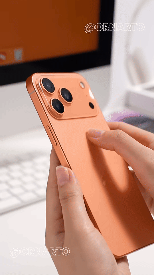 Hot: Mở Hộp Iphone 17 Pro Màu Cam, Thiết Kế Hoàn Toàn Mới, Lạ Mà Đẹp 3 Ezgif 67552Cc1Bd4Ce3 1755740440577 17557404409661352595191