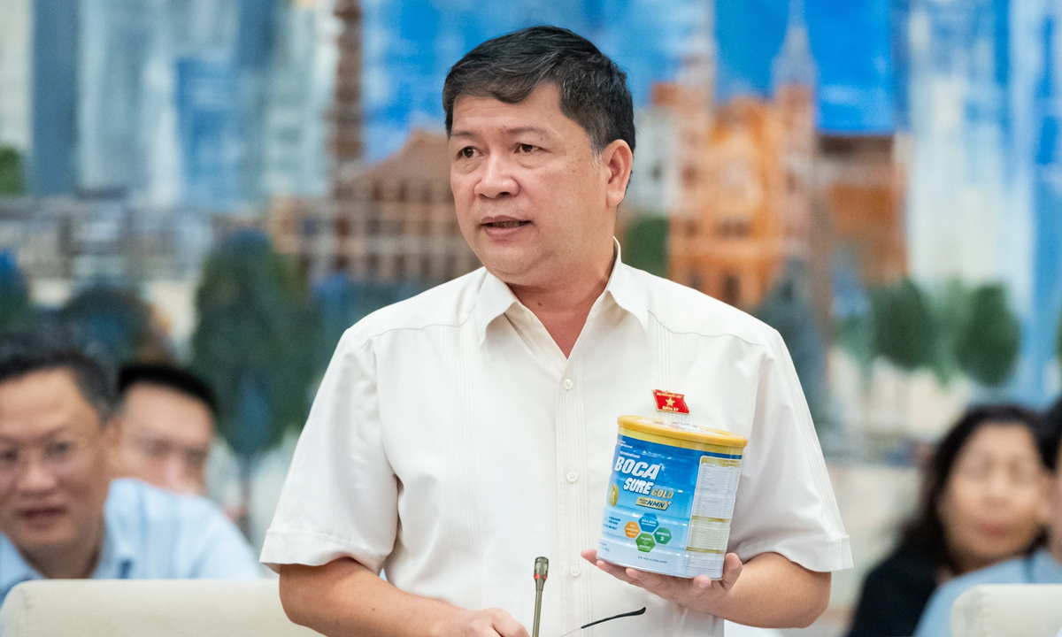 Đại biểu Quốc hội chất vấn trách nhiệm bộ ngành vụ hộp sữa nghi là giả - Ảnh 1.