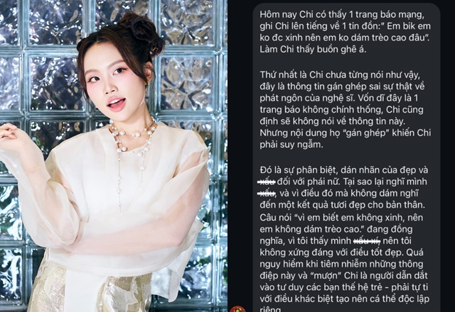 Phương Mỹ Chi lên tiếng trước phát ngôn: "Em biết em không được xinh nên em không dám trèo cao đâu"- Ảnh 2.