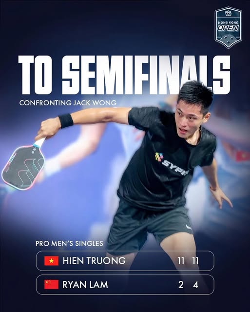 Đẳng cấp Pickleball Việt Nam: 3 đại diện có mặt tại bán kết đơn nam PPA Tour Asia Hongkong 2025- Ảnh 3. Đẳng cấp Pickleball Việt Nam: 3 đại diện có mặt tại bán kết đơn nam PPA Tour Asia Hongkong 2025- Ảnh 3.