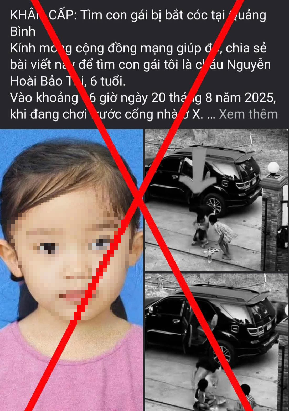 Công an cảnh báo tin bắt cóc bé gái và lừa đảo trên mạng xã hội - Ảnh 1.