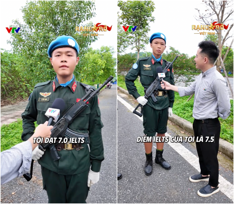 M&agrave;n trả lời phỏng vấn VTV bằng tiếng Anh của chiến sĩ tham gia diễu binh A80 g&acirc;y sốt- Ảnh 2.