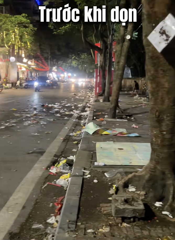 Danh t&iacute;nh ch&agrave;ng trai SN 2002 tặng phong b&igrave; cho c&aacute;c c&ocirc; lao c&ocirc;ng H&agrave; Nội, chờ hợp luyện xong mới ra đường dọn r&aacute;c- Ảnh 5.