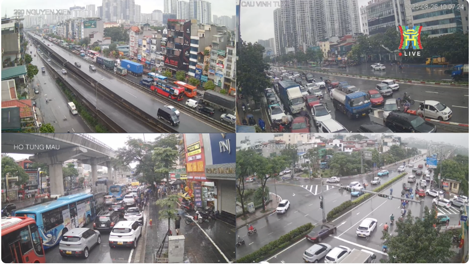 Cập nhật: Hà Nội mưa to, nhiều tuyến đường chìm trong biển nước, cây đổ đè lên ô tô - Ảnh 1.