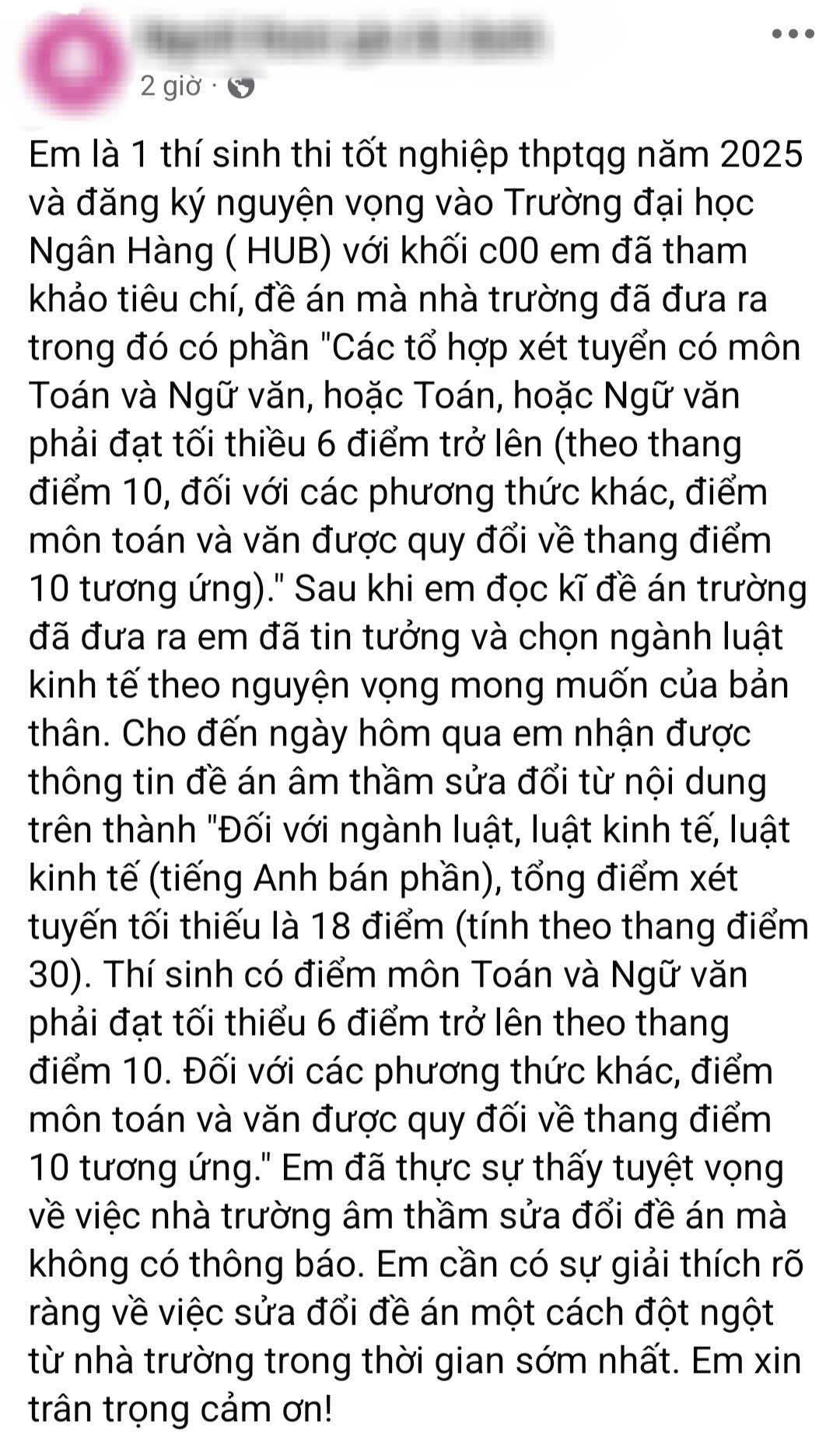 Thay đổi điều kiện xét tuyển phút chót, Trường ĐH Ngân hàng TP HCM nói gì?- Ảnh 3.