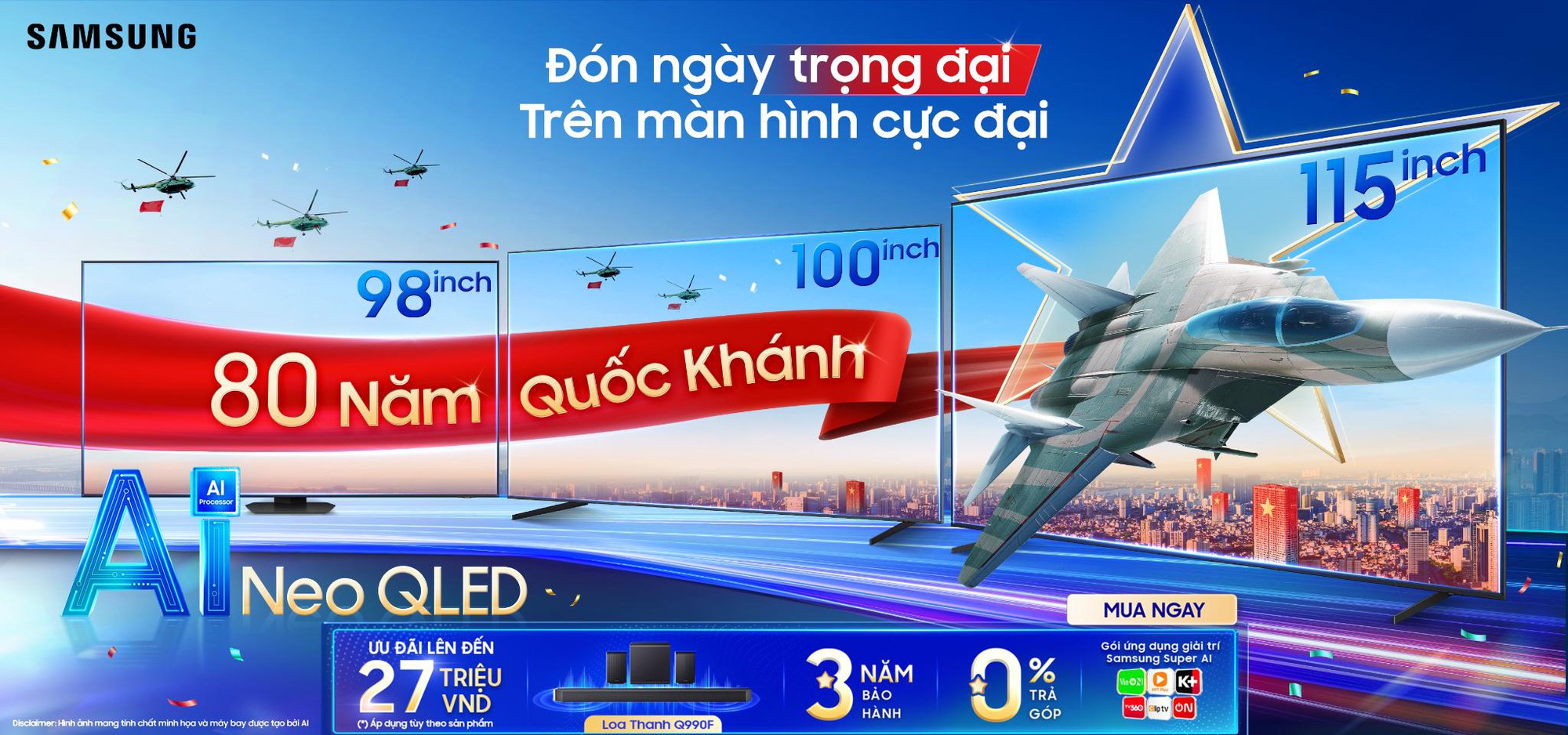 Đón Quốc Khánh Tại Gia Trên Samsung Ai Tv, Trải Nghiệm Xứng Tầm Đại Lễ - Ảnh 3. Đón Quốc Khánh Tại Gia Trên Samsung Ai Tv, Trải Nghiệm Xứng Tầm Đại Lễ - Ảnh 3.