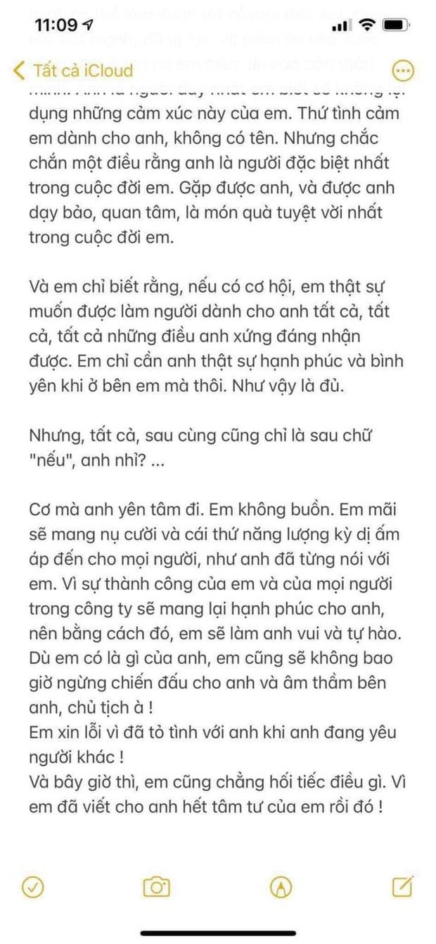 Full không che 5 bức thư tình nàng thơ Vbiz gửi Chủ tịch: "Em xin lỗi vì tỏ tình trong lúc anh yêu người khác" - Ảnh 5. Full không che 5 bức thư tình nàng thơ Vbiz gửi Chủ tịch: "Em xin lỗi vì tỏ tình trong lúc anh yêu người khác" - Ảnh 5.