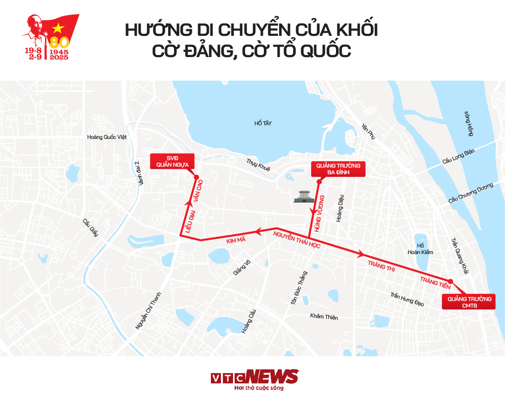 Hướng di chuyển các khối diễu binh A80 và vị trí xem đẹp nhất trong lễ hội - Ảnh 2.