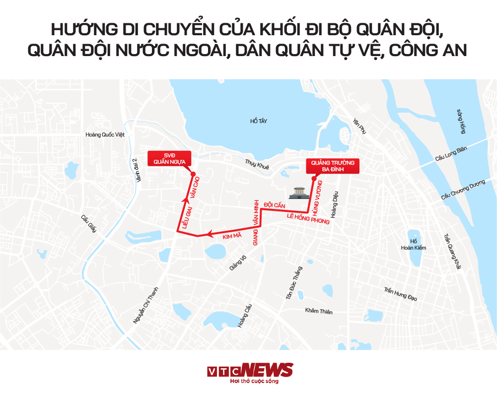 Hướng di chuyển các khối diễu binh A80 và vị trí xem đẹp nhất trong lễ hội - Ảnh 3.
