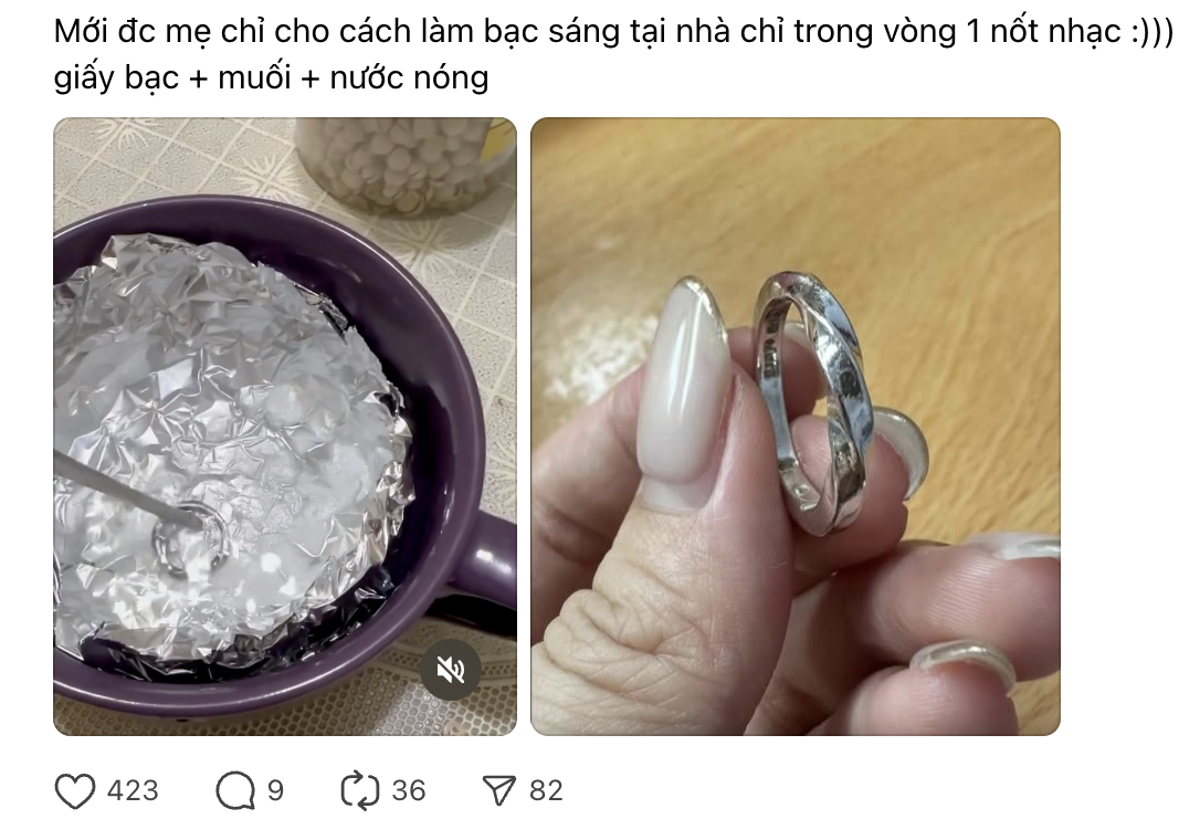 Mẹo đánh bóng trang sức xỉn màu chỉ 1 bước: Cô gái thử xong phải quay clip khoe vì quá bất ngờ- Ảnh 1.