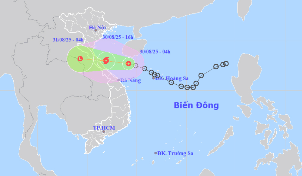 Bão số 6 trên Biển Đông và Dự báo thời tiết Hà Nội đến 2 / 9 - Ảnh 1.