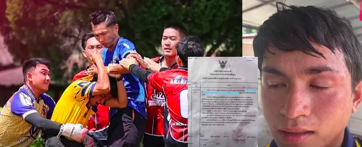 Phẫn nộ cầu thủ Thái Lan bạo lực sân cỏ với trọng tài, rượt đuổi đánh khắp sân vận động- Ảnh 2. Phẫn nộ cầu thủ Thái Lan bạo lực sân cỏ với trọng tài, rượt đuổi đánh khắp sân vận động- Ảnh 2.