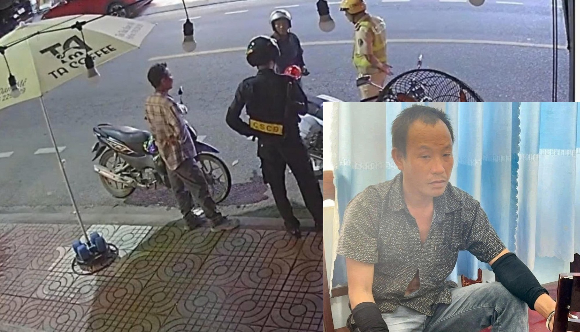 Bắt giam người đàn ông tấn công CSGT khi kiểm tra nồng độ cồn- Ảnh 1.