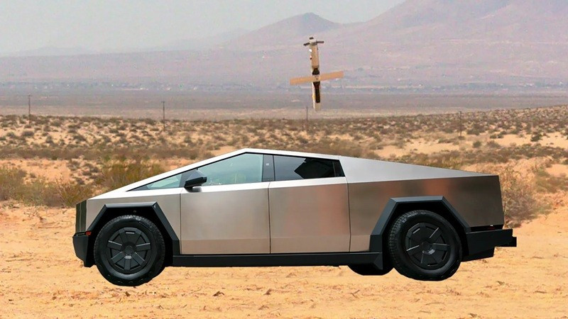 Kh&ocirc;ng qu&acirc;n Mỹ thử nghiệm Cybertruck của Tesla bằng bom v&agrave; t&ecirc;n lửa - Ảnh 1.