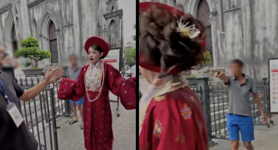 DJ Ngân 98 bị yêu cầu rời khỏi Nhà thờ Lớn Hà Nội vì vi phạm quy định - Ảnh 1. DJ Ngân 98 bị yêu cầu rời khỏi Nhà thờ Lớn Hà Nội vì vi phạm quy định - Ảnh 1.