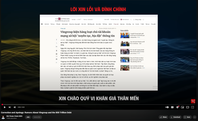 24 giờ sau khi Vingroup khởi kiện: Hơn 50 kênh/trang mạng xã hội đã gỡ bỏ các clip và bài viết xuyên tạc - Ảnh 2. 24 giờ sau khi Vingroup khởi kiện: Hơn 50 kênh/trang mạng xã hội đã gỡ bỏ các clip và bài viết xuyên tạc - Ảnh 2.