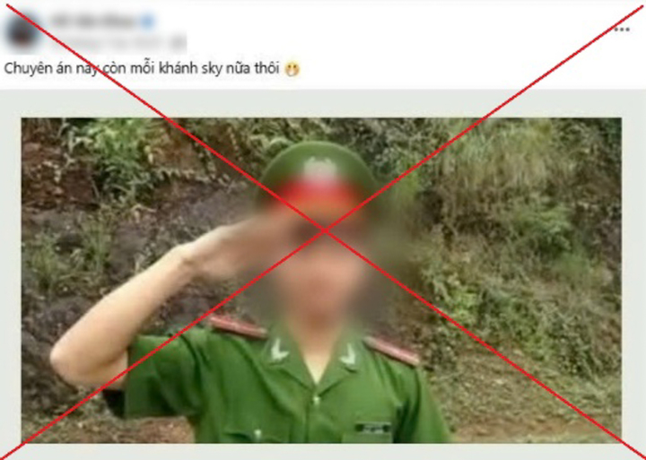 Phạt Facebooker đăng tin sai sự thật mặc trang phục công an tại Hà Nội - Ảnh 1.
