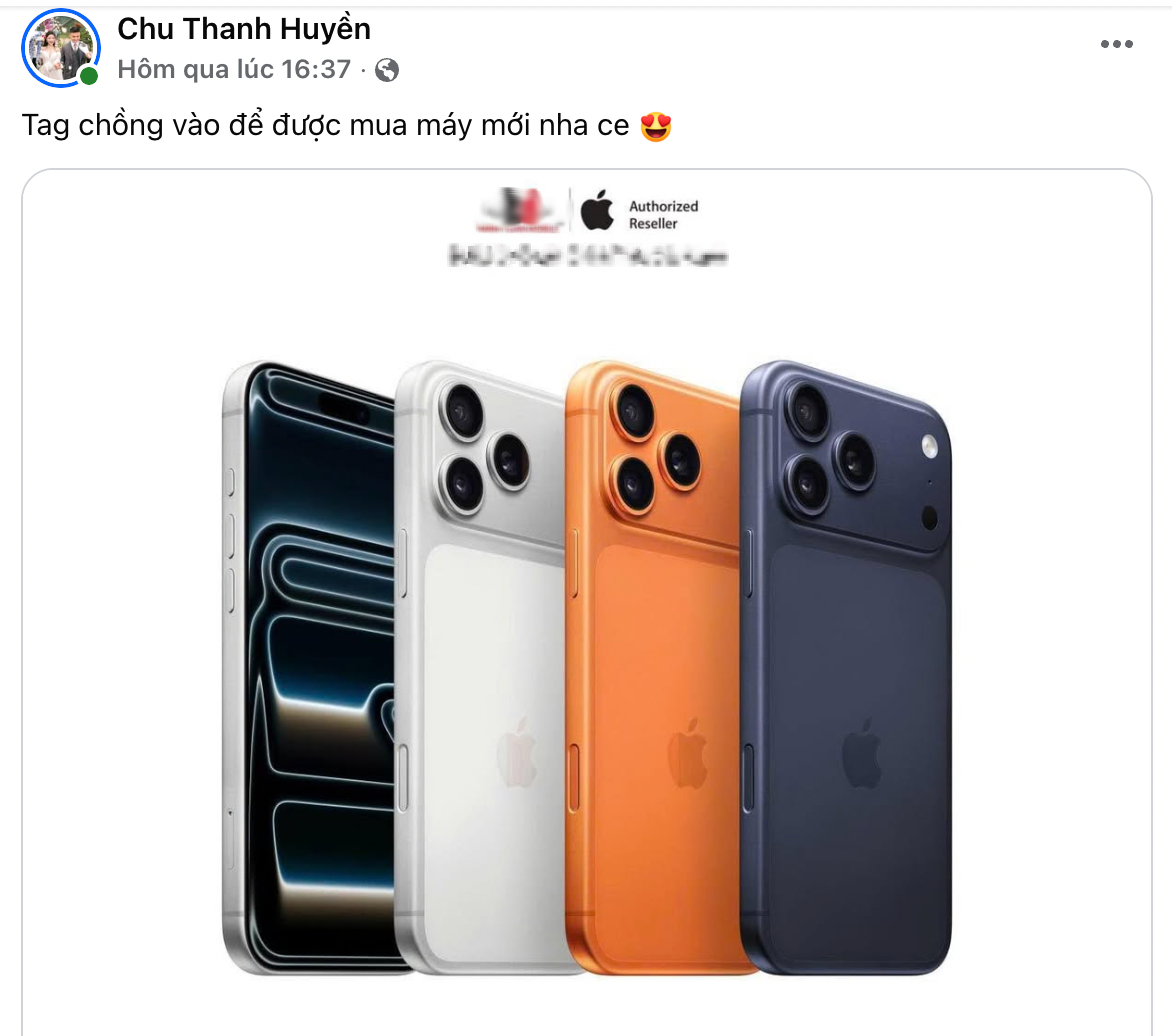 Nghe Chu Thanh Huyền "nịnh" Quang Hải mua tặng iPhone 17, netizen tấm tắc: Vợ nói ngọt quá, bảo sao thích gì chồng cũng cho! - Ảnh 2.